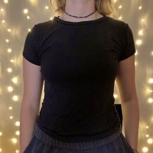 American Eagle, Black, Soft & Sexy Tee, Size S